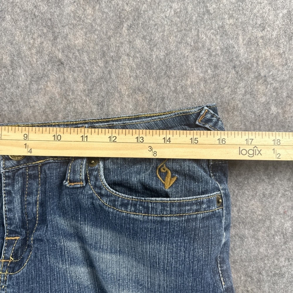 Baby Phat Jeans Women's Size 13 Y2K Denim 90's Cat Logo Bootcut Flare Vintage - Picture 8 of 12